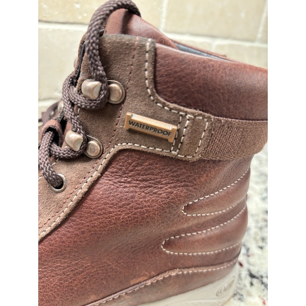 CHACO SIERRA BOOTS BROWN WATERPROOF LEATHER HIKING SHOES WOMEN'S US SIZE 8.5 - Picture 3 of 9